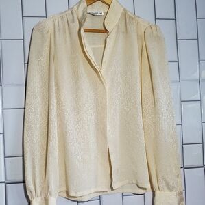 Vintage TED SOLLOD Blouse Long Sleeve Textured Pri